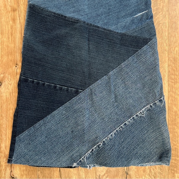 Wrangler Patchwork Denim Maxi Jean Skirt Size - Picture 6 of 16